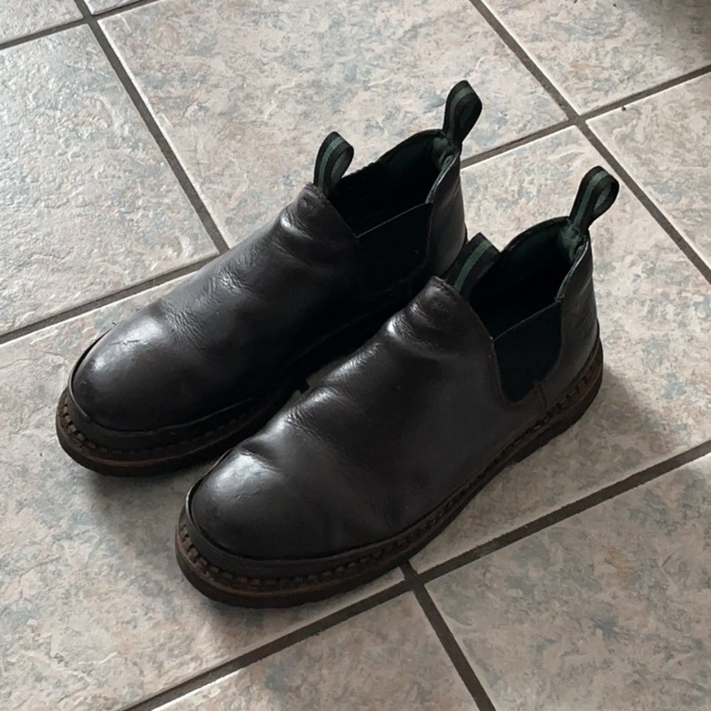 Men's Georgia Romeo Brown steel toe low Leather Slip-On boots